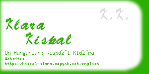 klara kispal business card